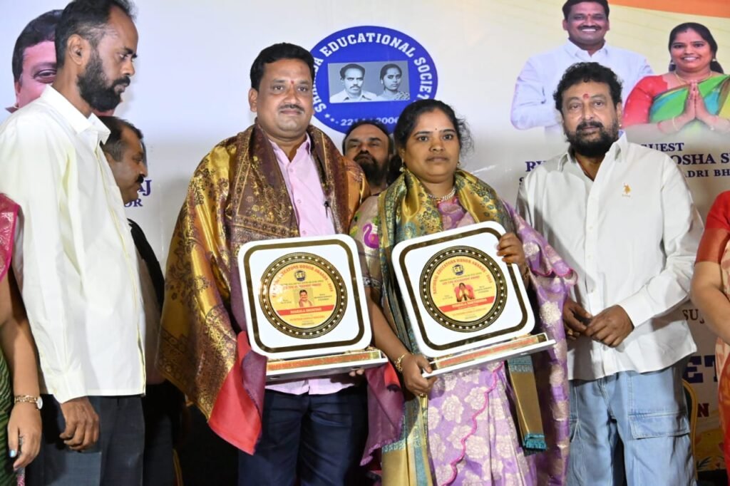 తాజ్ పూర్ సర్పంచ్ ర్యాకల సంతోష శ్రీనివాస్ కు లైఫ్ టైమ్ అచీవ్ మెంట్ అవార్డు